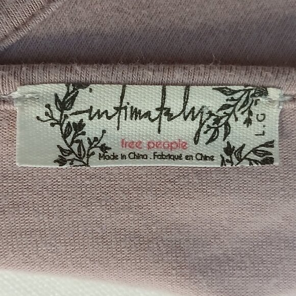 Free People Intimately Yours Snap Closure Bodysuit Mauve Size Large - Picture 4 of 5